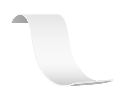 white receipt paper on transparent background png