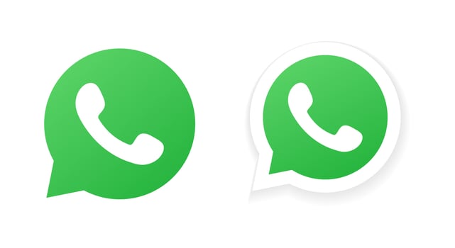 Whatsapp logo icon vector in flat style