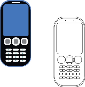 mobile phone set vector art eps