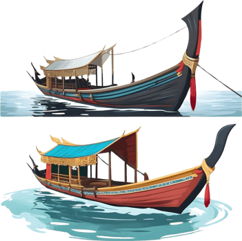 AI generated Thai Boat Style png