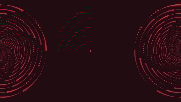 Abstarct spiral dotted vortex style background in dark color. vector