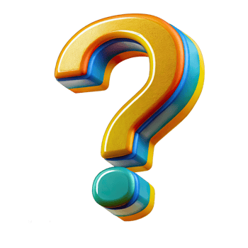 AI generated question mark 3d isolated on transparent background png