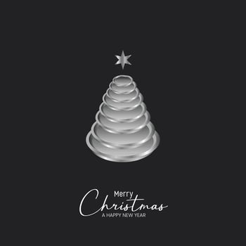 Merry christmas and happy new year promotion banner design vector