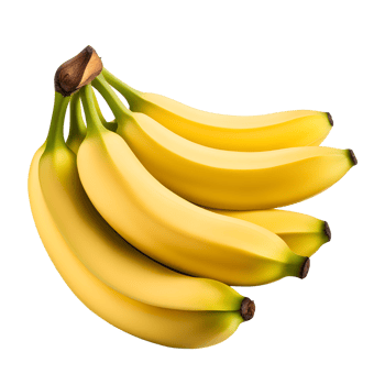 AI generated Bunch of Bananas Isolated on Transparent Background png