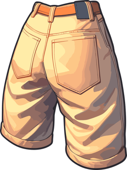 AI generated illustration of a pants ,no background . png