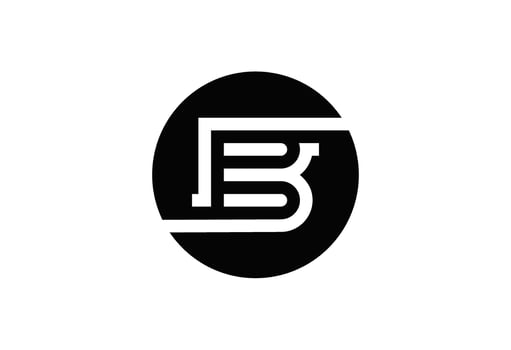 B minimal logo vector