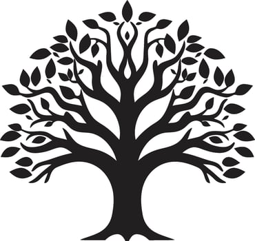 Foliage Elegance Tree Illustration Arbor Emblem Tree Icon Symbol vector