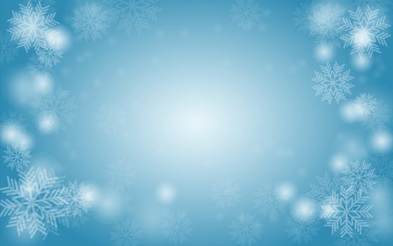 The exquisite snowflake background illustration offers a serene winter ambience. Delicately crafted patterns and icy hues evoke the magic of snowfall, ideal for seasonal designs, and greeting cards. vector
