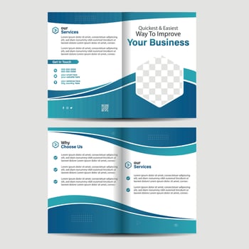 Bi fold Brochure Template vector