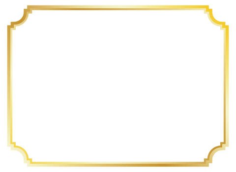 vintage gold frame square png