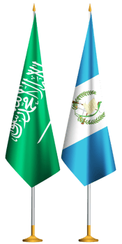 Guatemala,Saudi Arabia flags together png