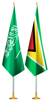 Guyana,Saudi Arabia flags together png
