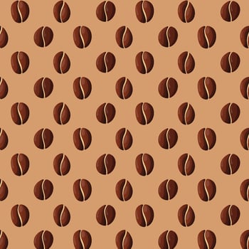 coffee beans seamless pattern vector