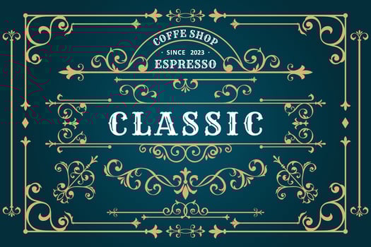 Vector classic ornament frame element