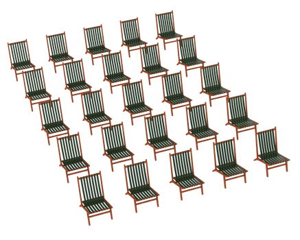 Modern chair isolated on background. 3d rendering - illustration png