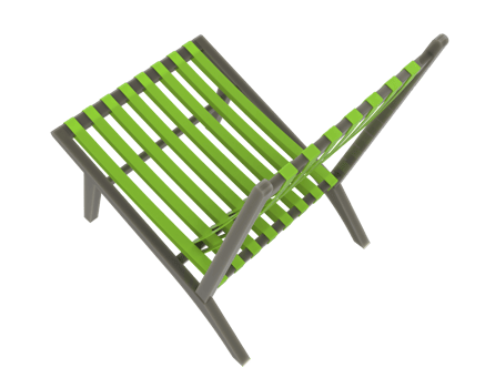 Modern chair isolated on background. 3d rendering - illustration png
