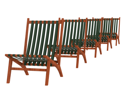 Modern chair isolated on background. 3d rendering - illustration png