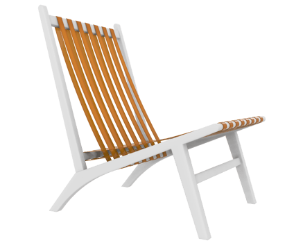 Modern chair isolated on background. 3d rendering - illustration png