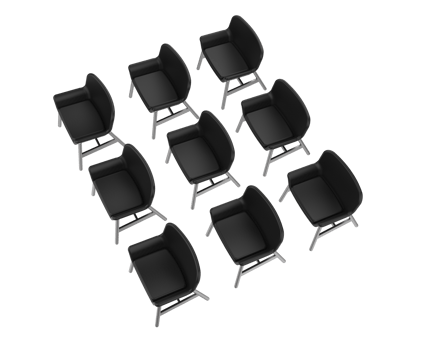 Modern chair isolated on background. 3d rendering - illustration png