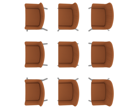 Modern chair isolated on background. 3d rendering - illustration png