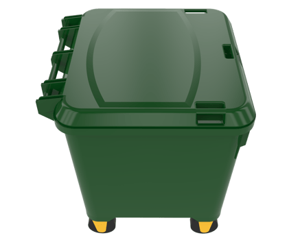 Garbage bin isolated on background. 3d rendering - illustration png