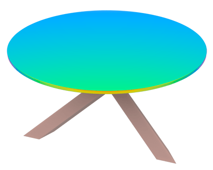 Coffee table isolated on background. 3d rendering - illustration png