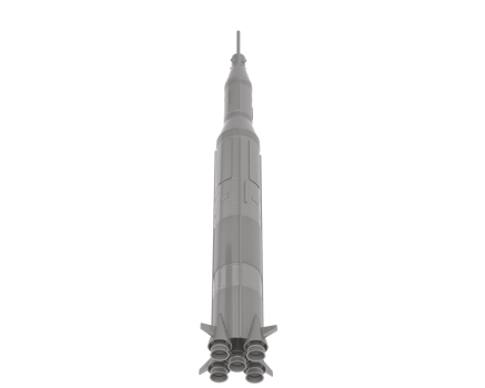 Rocket isolated on background. 3d rendering - illustration png