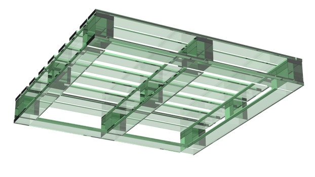 Euro pallet isolated on background. 3d rendering - illustration png