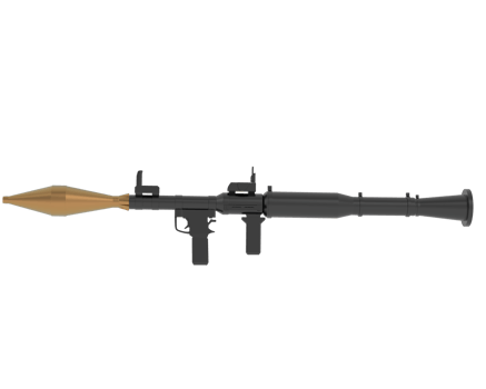 Grenade launcher isolated on background. 3d rendering - illustration png