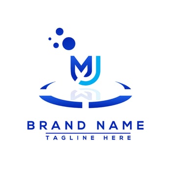 Letter MJ blue Professional logo for all kinds of business vector