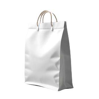 Airy Elegance, Blank White Bag Mockup with Transparency png