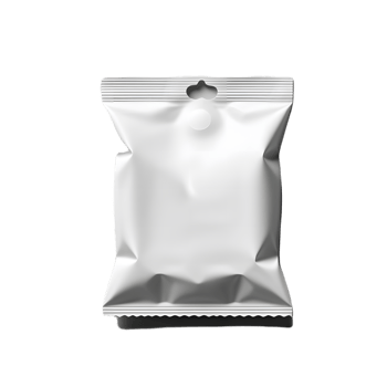 Translucent Temptation, Top View Blank Plastic Snack Bag Mockup png