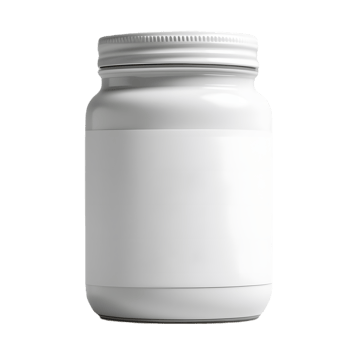 Ghostly Radiance, Front View Blank Jar Mockup with Transparency png