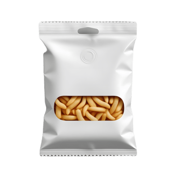Seamless Transparency, Top View Blank Plastic Snack Bag Mockup png