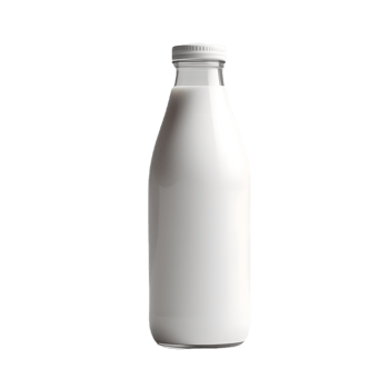 Spectral Sophistication, Blank Milk Bottle Mockup on Transparent Background png