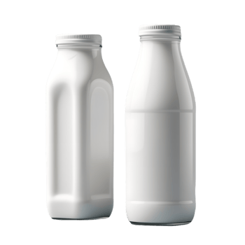 Translucent Simplicity, Blank Milk Bottle Mockup with Ethereal Background png