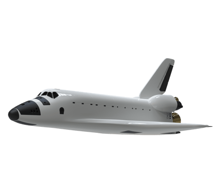Space ship isolated on background. 3d rendering - illustration png