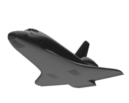 Space ship isolated on background. 3d rendering - illustration png