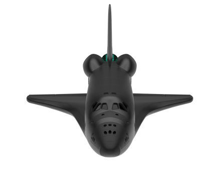 Space ship isolated on background. 3d rendering - illustration png