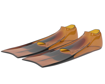 Swim fins isolated on background. 3d rendering - illustration png