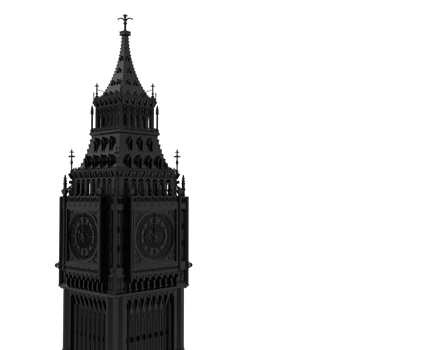 Big Ben isolated on background. 3d rendering - illustration png