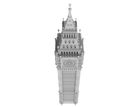 Big Ben isolated on background. 3d rendering - illustration png