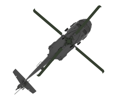 Helicopter isolated on background. 3d rendering - illustration png