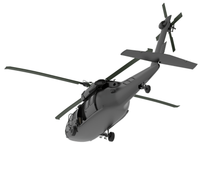 Helicopter isolated on background. 3d rendering - illustration png