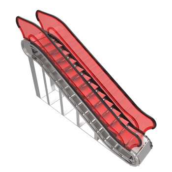 Single escalator isolated on background. 3d rendering - illustration png