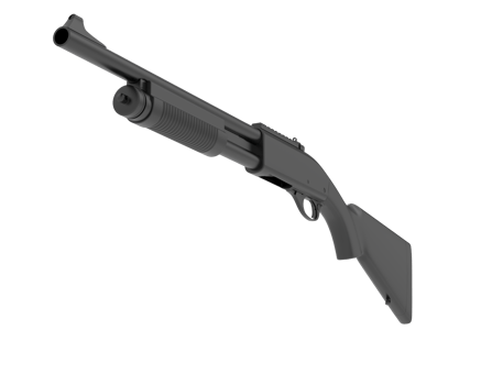 Shotgun isolated on background. 3d rendering - illustration png