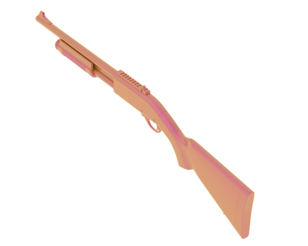 Shotgun isolated on background. 3d rendering - illustration png