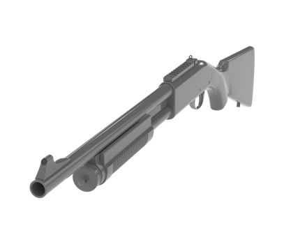 Shotgun isolated on background. 3d rendering - illustration png