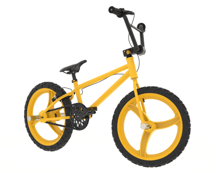 Small bike isolated on background. 3d rendering - illustration png