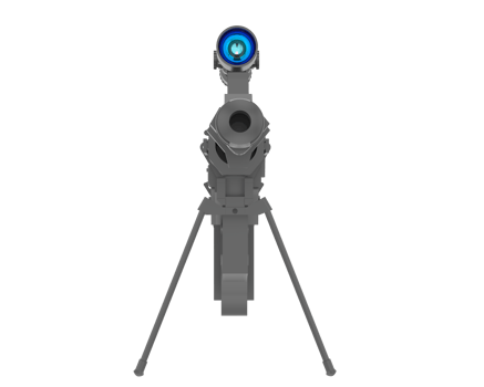 Firearm with scope isolated on  background. 3d rendering - illustration png